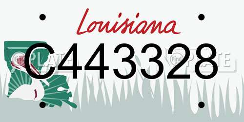 C443328 Louisiana License Plate