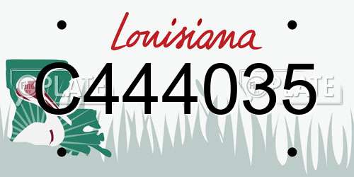 C444035 Louisiana License Plate