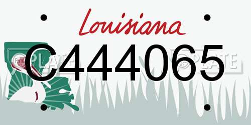 C444065 Louisiana License Plate