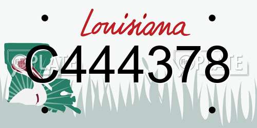C444378 Louisiana License Plate