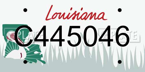 C445046 Louisiana License Plate