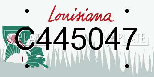 C445047 Louisiana License Plate