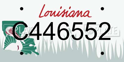 C446552 Louisiana License Plate