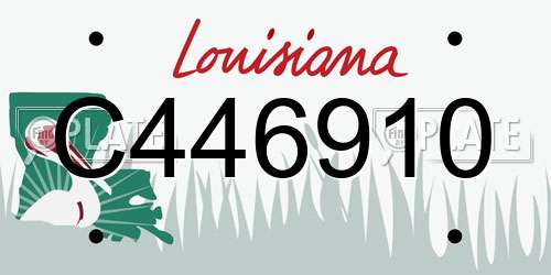 C446910 Louisiana License Plate