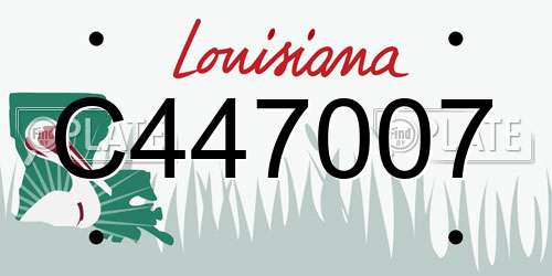C447007 Louisiana License Plate