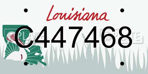C447468 Louisiana License Plate