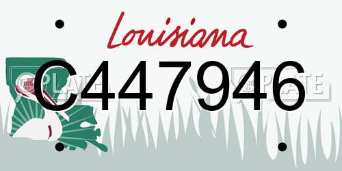 C447946 Louisiana License Plate