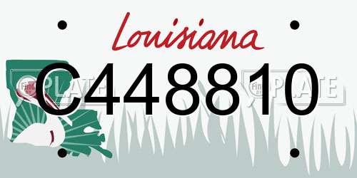 C448810 Louisiana License Plate