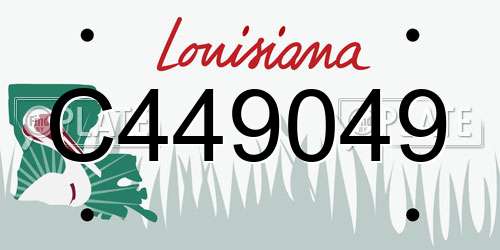 C449049 Louisiana License Plate