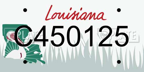 C450125 Louisiana License Plate