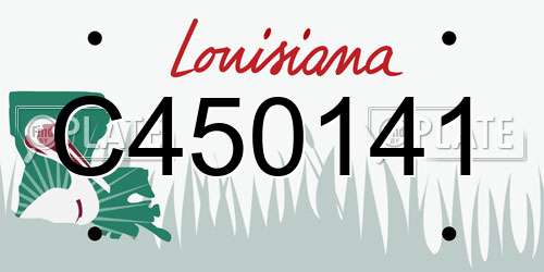C450141 Louisiana License Plate