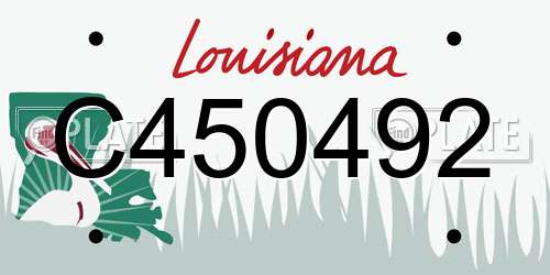 C450492 Louisiana License Plate