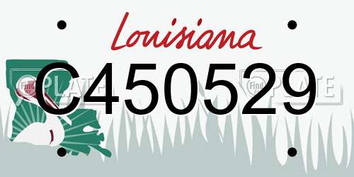 C450529 Louisiana License Plate