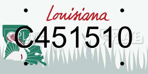 C451510 Louisiana License Plate