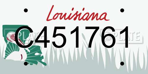 C451761 Louisiana License Plate