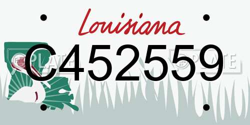 C452559 Louisiana License Plate