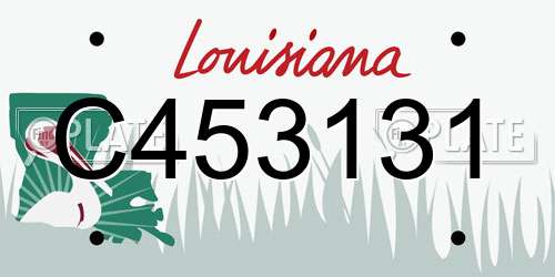C453131 Louisiana License Plate