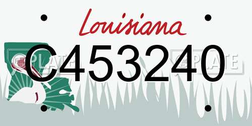 C453240 Louisiana License Plate