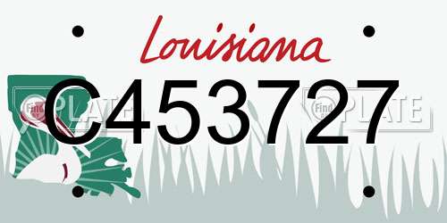 C453727 Louisiana License Plate