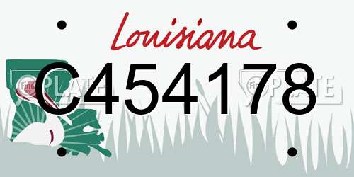 C454178 Louisiana License Plate