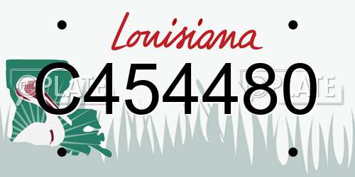 C454480 Louisiana License Plate