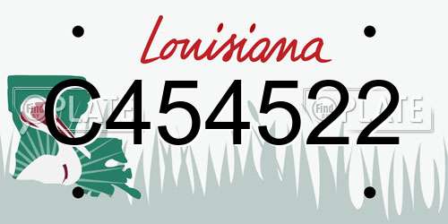 C454522 Louisiana License Plate