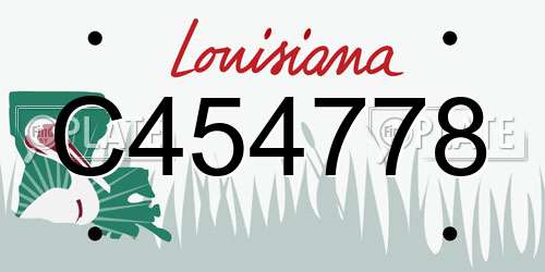 C454778 Louisiana License Plate