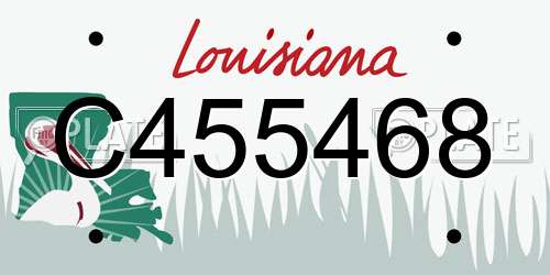 C455468 Louisiana License Plate