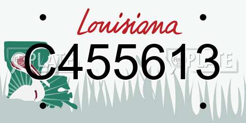 C455613 Louisiana License Plate