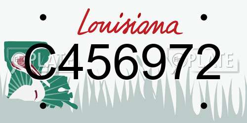 C456972 Louisiana License Plate