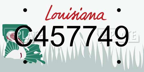 C457749 Louisiana License Plate