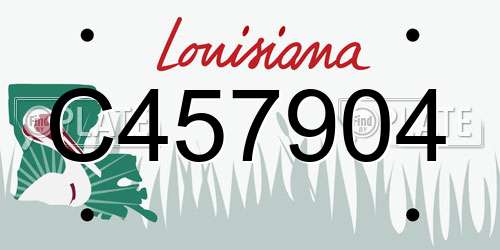C457904 Louisiana License Plate