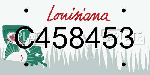 C458453 Louisiana License Plate