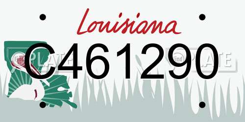 C461290 Louisiana License Plate