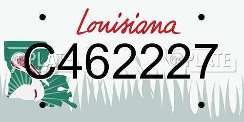 C462227 Louisiana License Plate