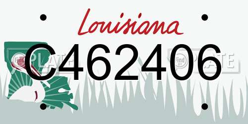 C462406 Louisiana License Plate