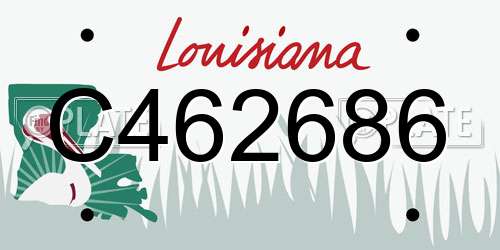 C462686 Louisiana License Plate