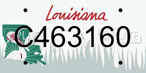 C463160 Louisiana License Plate