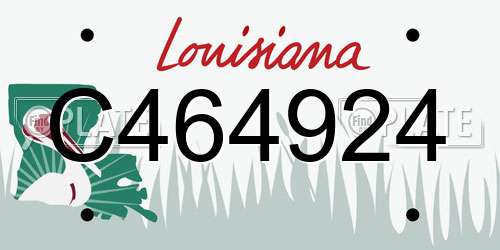 C464924 Louisiana License Plate