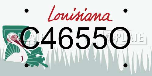 C4655O Louisiana License Plate