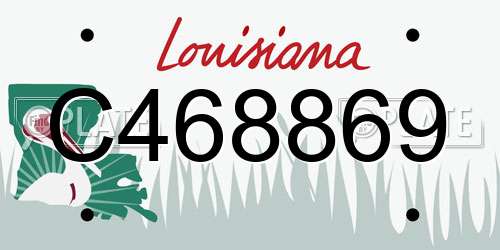 C468869 Louisiana License Plate