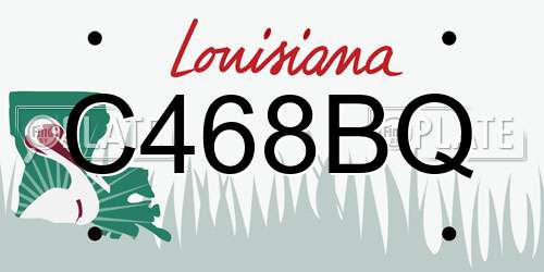 C468BQ Louisiana License Plate