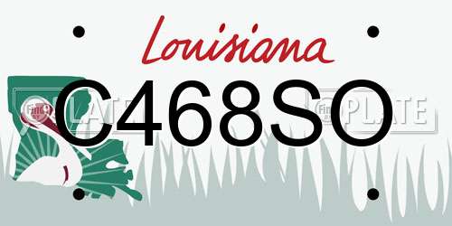 C468SO Louisiana License Plate