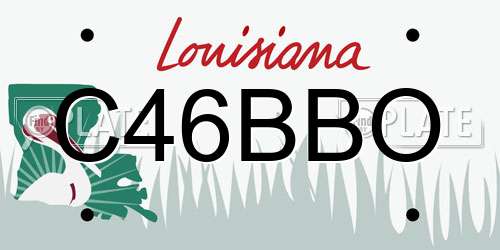 C46BBO Louisiana License Plate