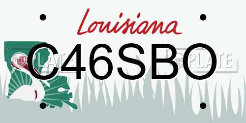 C46SBO Louisiana License Plate