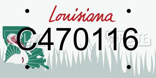 C470116 Louisiana License Plate