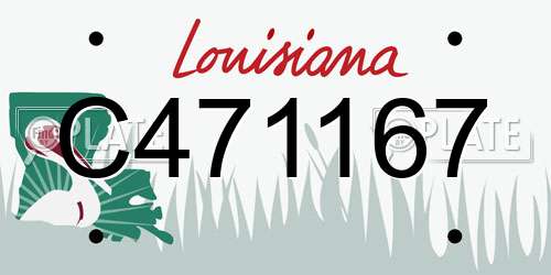 C471167 Louisiana License Plate