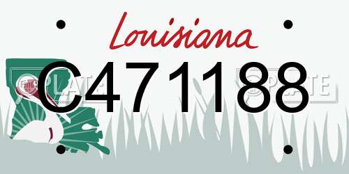 C471188 Louisiana License Plate