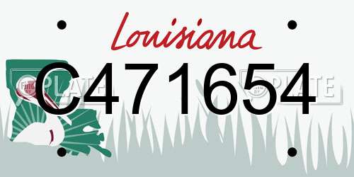 C471654 Louisiana License Plate