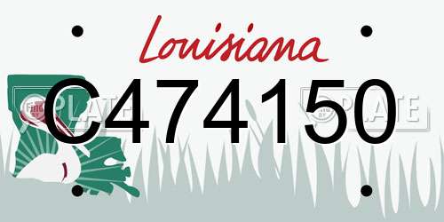 C474150 Louisiana License Plate